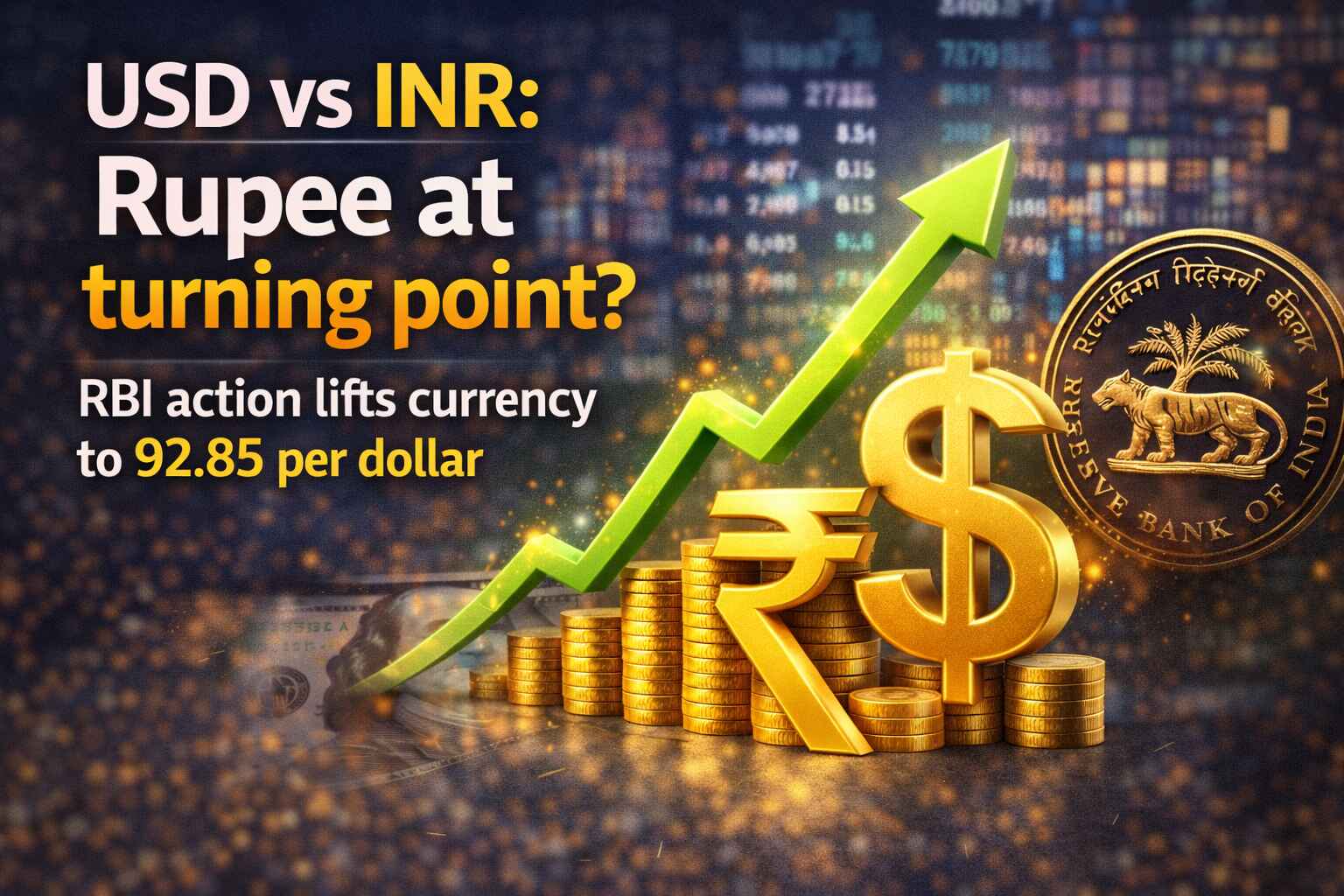 USD vs INR: Rupee at 92.85